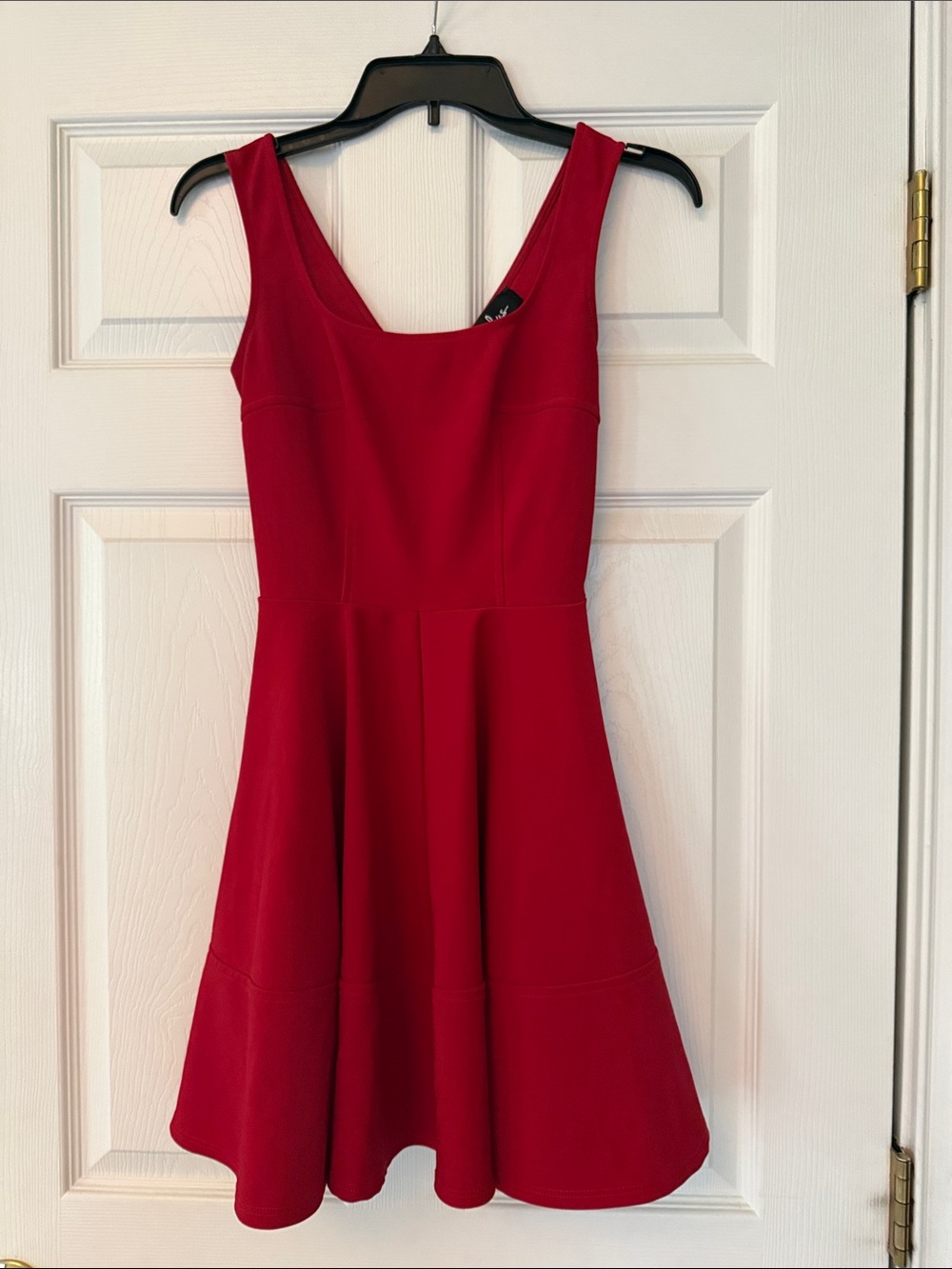 Lulu's Red Scoop-Neck Fit & Flare Mini Dress
